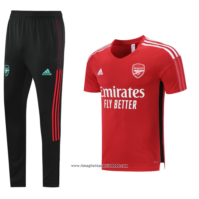 Tuta da Track Arsenal Manica Corta 2021 2022 Rosso